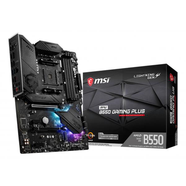 MSI MB AMD B550 GAMING, MPG B550 GAM PLUS, AM4, 4DDR4, 2M2 6SATA3 - immagine prodotto