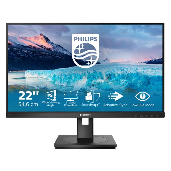 PHILIPS MONITOR 21,5 LED IPS 16:9 FHD 4MS 250 CD/M, VGA/DVI/DP/HDMI, MULTIMEDIALE - immagine prodotto