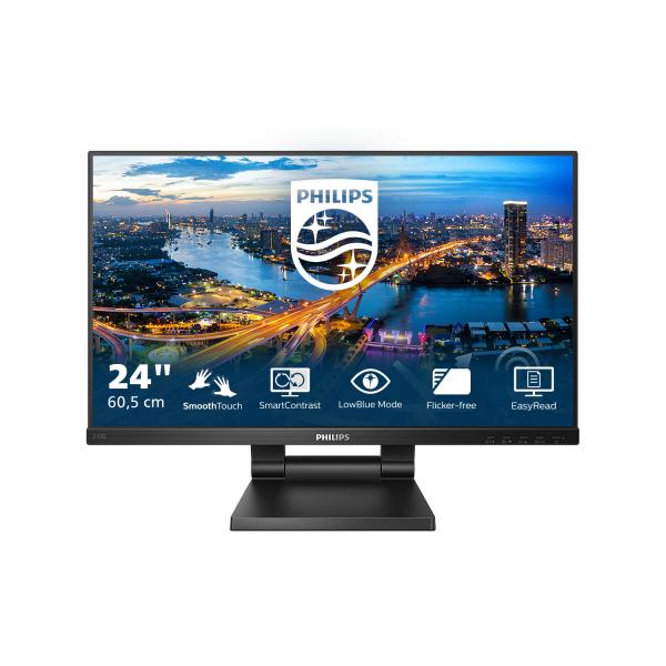 PHILIPS MONITOR TOUCH 23,8 LED IPS 16:9 FHD 4MS 250 CDM, VGA/DP/HDMI, PIVOT, MULTIMEDIALE - immagine prodotto