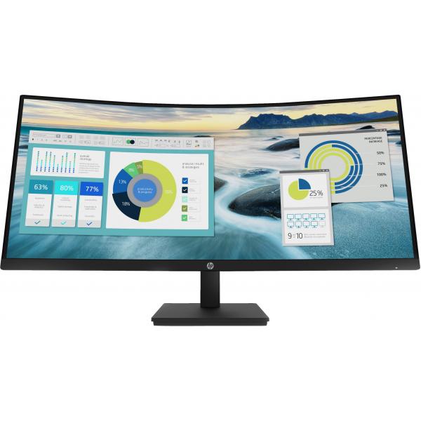 HP MONITOR CURVO 34 LED VA 21:9 WQHD 5MS 250 CDM, REG ALTEZZA, USB-C, DP/HDMI, MULTIMEDIALE, P34hc G4 - immagine prodotto