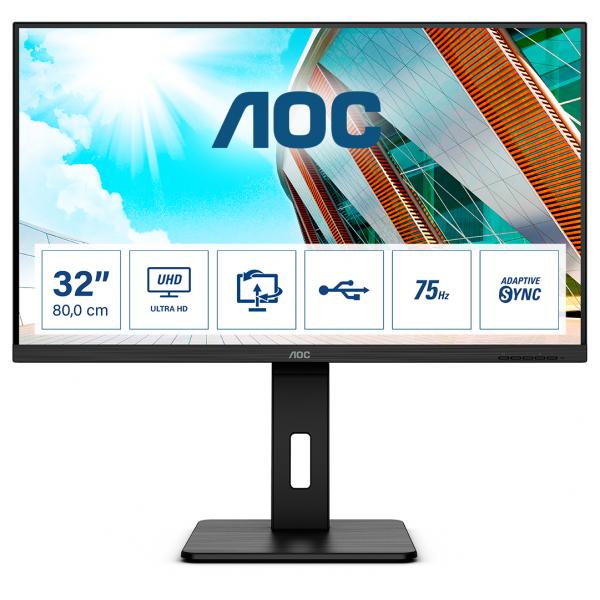 Aoc U32p2 Monitor Gaming - 31.5″ 4k Hdmi Pivot Speaker