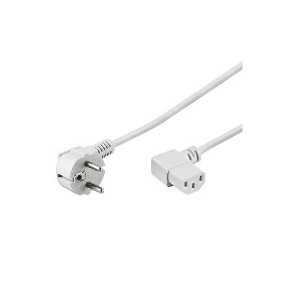 Goobay Bianco Cavo Di Alimentazione Per Cpu Angolato Cee7/C13 2M - Immagine 2