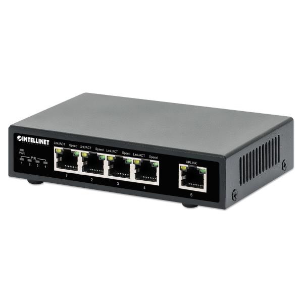 Intellinet Nero Switch 5 Porte Gigabit Poe+ (5 Porte), Switch Di Rete, - Immagine 2