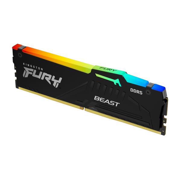 KINGSTON RAM FURY BEAST 32GB DDR5 5600MT/s CL40 RGB XMP - immagine prodotto
